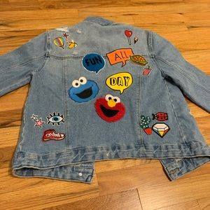 jean jacket with patches